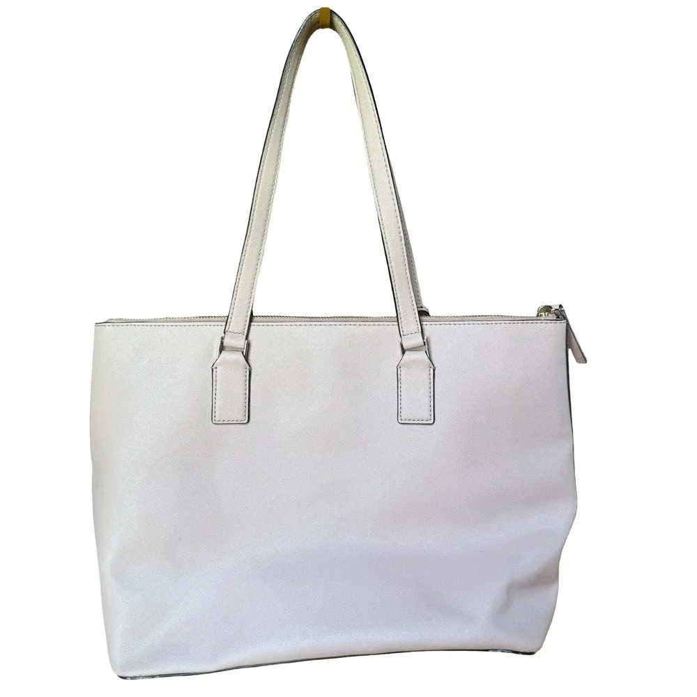 Kate Spade New York Light Pink Large Tote Shoulder Bag Purse Leather 16x11x6
